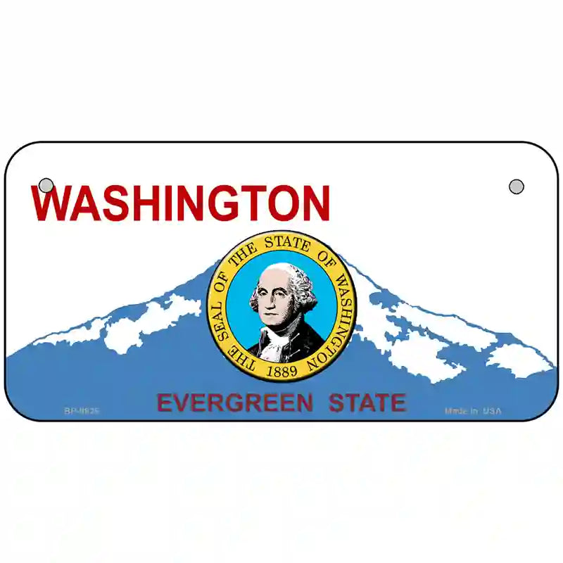 Washington With Seal Novelty Metal License Plate 6" x 3" (BP)
