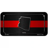 Arizona Thin Red Line Metal Novelty License Plate 6" x 3" (BP)