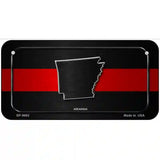 Arkansas Thin Red Line Metal Novelty License Plate 6" x 3" (BP)