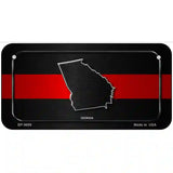 Georgia Thin Red Line Metal Novelty License Plate 6" x 3" (BP)