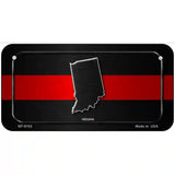 Indiana Thin Red Line Metal Novelty License Plate 6" x 3" (BP)