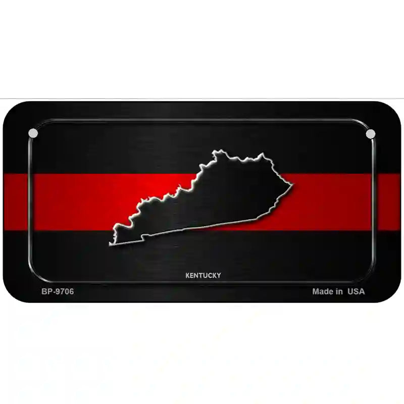 Kentucky Thin Red Line Metal Novelty License Plate 6" x 3" (BP)