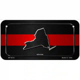 New York Thin Red Line Metal Novelty License Plate 6" x 3" (BP)