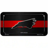 North Carolina Thin Red Line Metal Novelty License Plate 6" x 3" (BP)