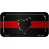 Ohio Thin Red Line Metal Novelty License Plate 6" x 3" (BP)