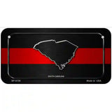 South Carolina Thin Red Line Metal Novelty License Plate 6" x 3" (BP)