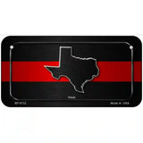 Texas Thin Red Line Metal Novelty License Plate 6" x 3" (BP)