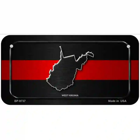 West Virginia Thin Red Line Metal Novelty License Plate 6" x 3" (BP)