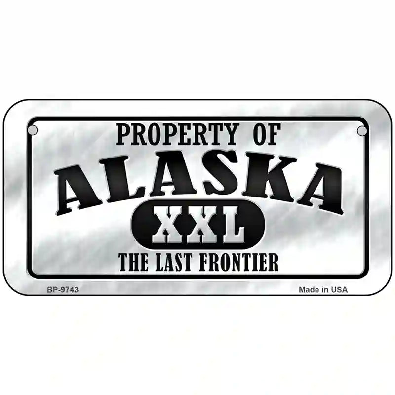 Property Of Alaska Novelty Metal License Plate 6" x 3" (BP)