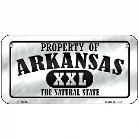 Property Of Arkansas Novelty Metal License Plate 6" x 3" (BP)