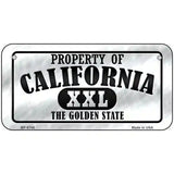 Property Of California Novelty Metal License Plate 6" x 3" (BP)