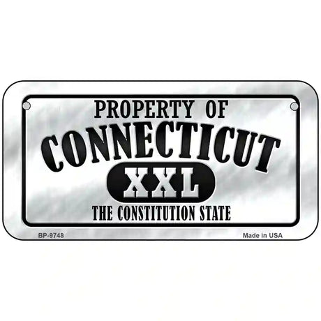 Property Of Connecticut Novelty Metal License Plate 6" x 3" (BP)