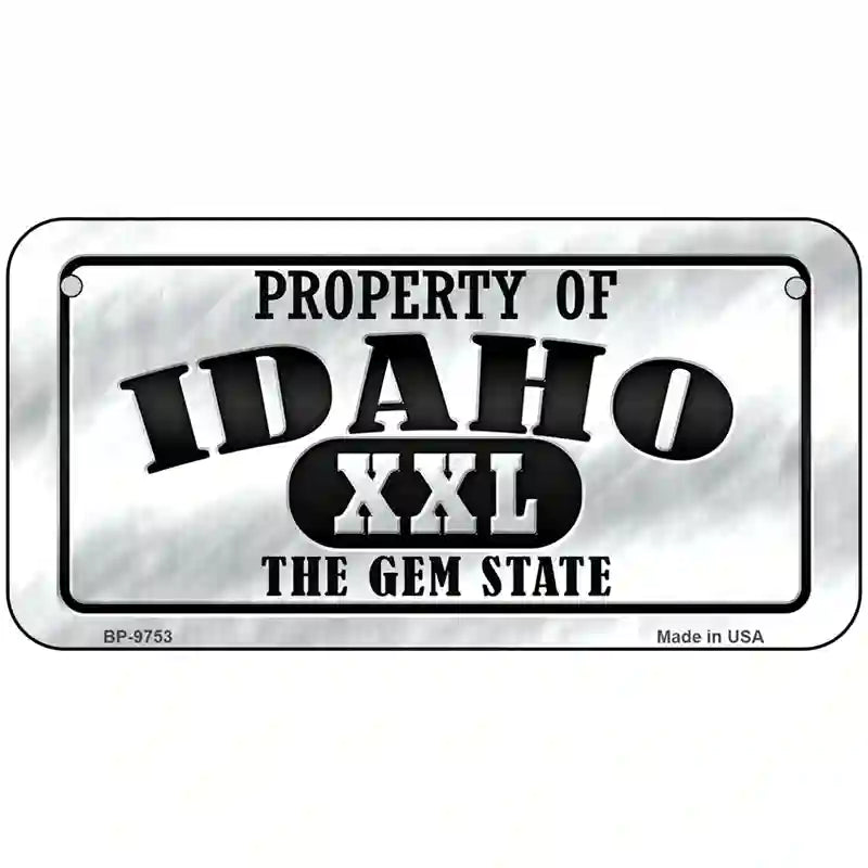 Property Of Idaho Novelty Metal License Plate 6" x 3" (BP)