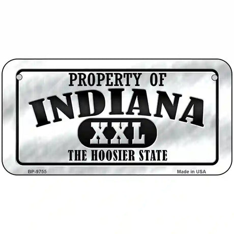 Property Of Indiana Novelty Metal License Plate 6" x 3" (BP)