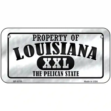 Property Of Louisiana Novelty Metal License Plate 6" x 3" (BP)