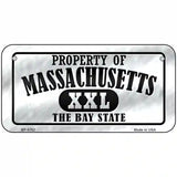 Property Of Massachusetts Novelty Metal License Plate 6" x 3" (BP)