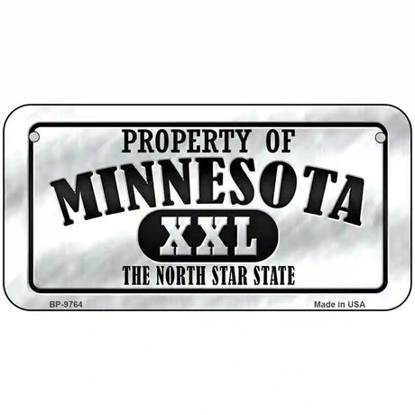 Property Of Minnesota Novelty Metal License Plate 6" x 3" (BP)