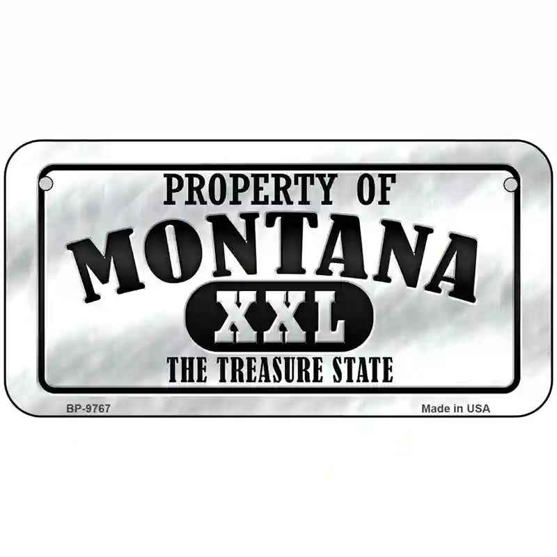 Property Of Montana Novelty Metal License Plate 6" x 3" (BP)