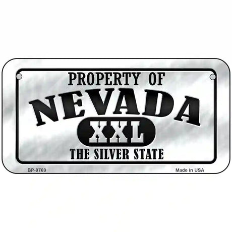 Property Of Nevada Novelty Metal License Plate 6" x 3" (BP)