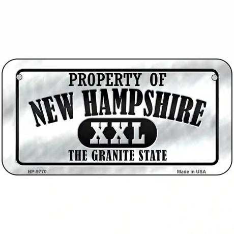 Property Of New Hampshire Novelty Metal License Plate 6" x 3" (BP)