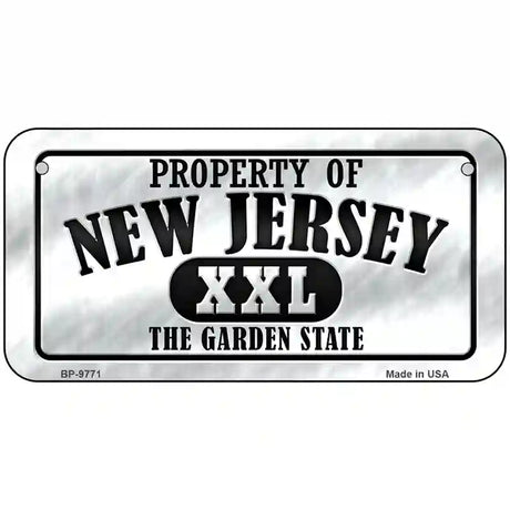 Property Of New Jersey Novelty Metal License Plate 6" x 3" (BP)