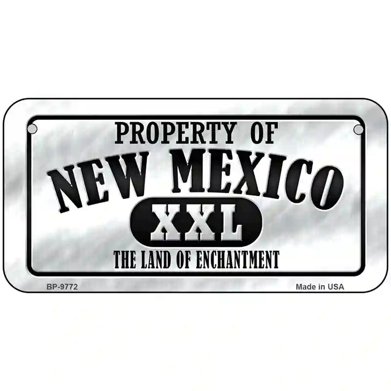 Property Of New Mexico Novelty Metal License Plate 6" x 3" (BP)