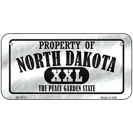 Property Of North Dakota Novelty Metal License Plate 6" x 3" (BP)