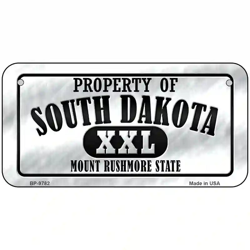 Property Of South Dakota Novelty Metal License Plate 6" x 3" (BP)