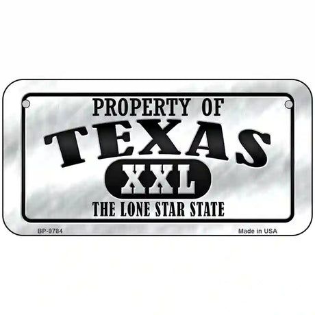 Property Of Texas Novelty Metal License Plate 6" x 3" (BP)