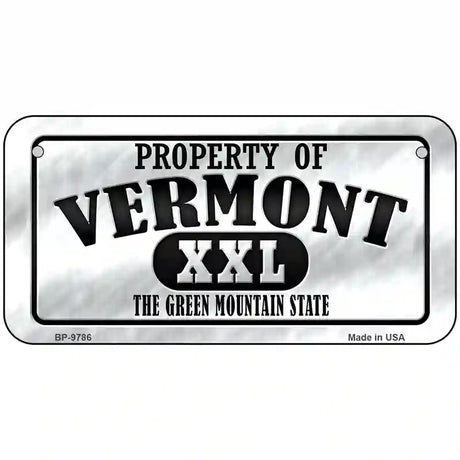 Property Of Vermont Novelty Metal License Plate 6" x 3" (BP)