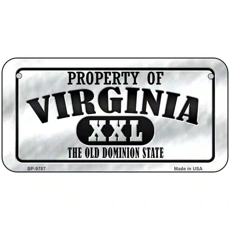 Property Of Virginia Novelty Metal License Plate 6" x 3" (BP)