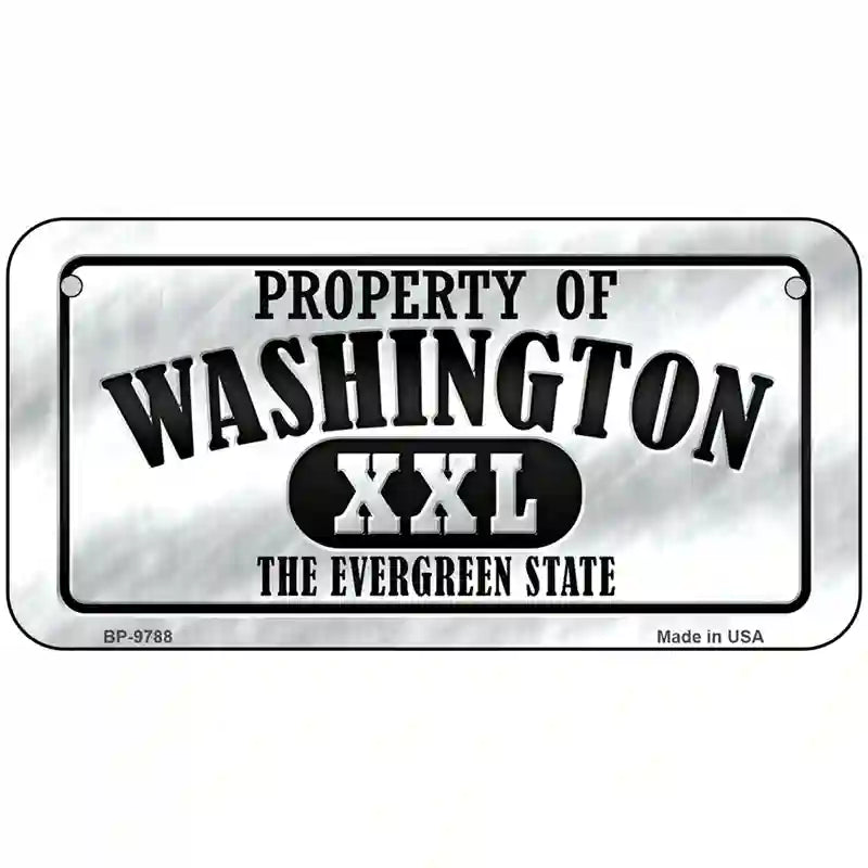 Property Of Washington Novelty Metal License Plate 6" x 3" (BP)