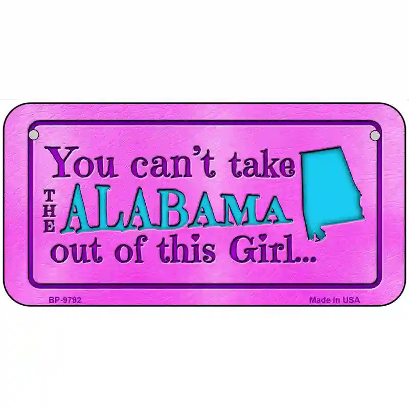 Alabama Girl Novelty Metal License Plate 6" x 3" (BP)