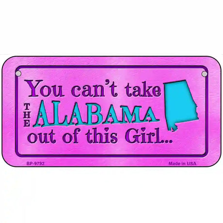 Alabama Girl Novelty Metal License Plate 6" x 3" (BP)