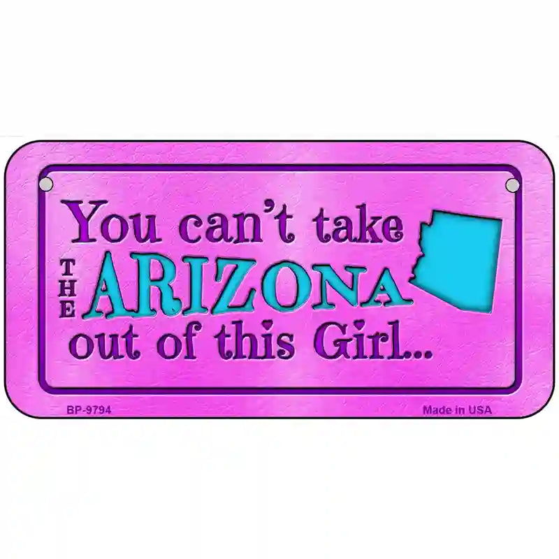 Arizona Girl Novelty Metal License Plate 6" x 3" (BP)