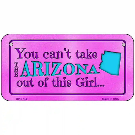 Arizona Girl Novelty Metal License Plate 6" x 3" (BP)