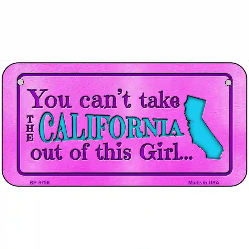 California Girl Novelty Metal License Plate 6" x 3" (BP)