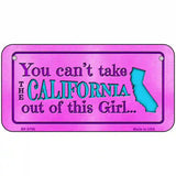 California Girl Novelty Metal License Plate 6" x 3" (BP)