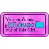 Colorado Girl Novelty Metal License Plate 6" x 3" (BP)