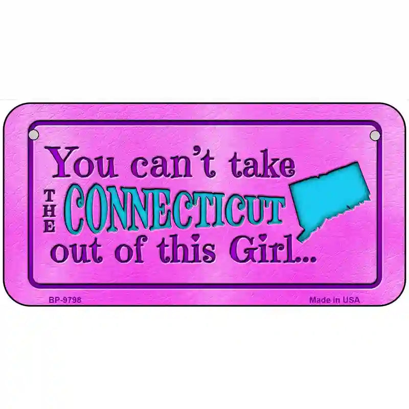 Connecticut Girl Novelty Metal License Plate 6" x 3" (BP)