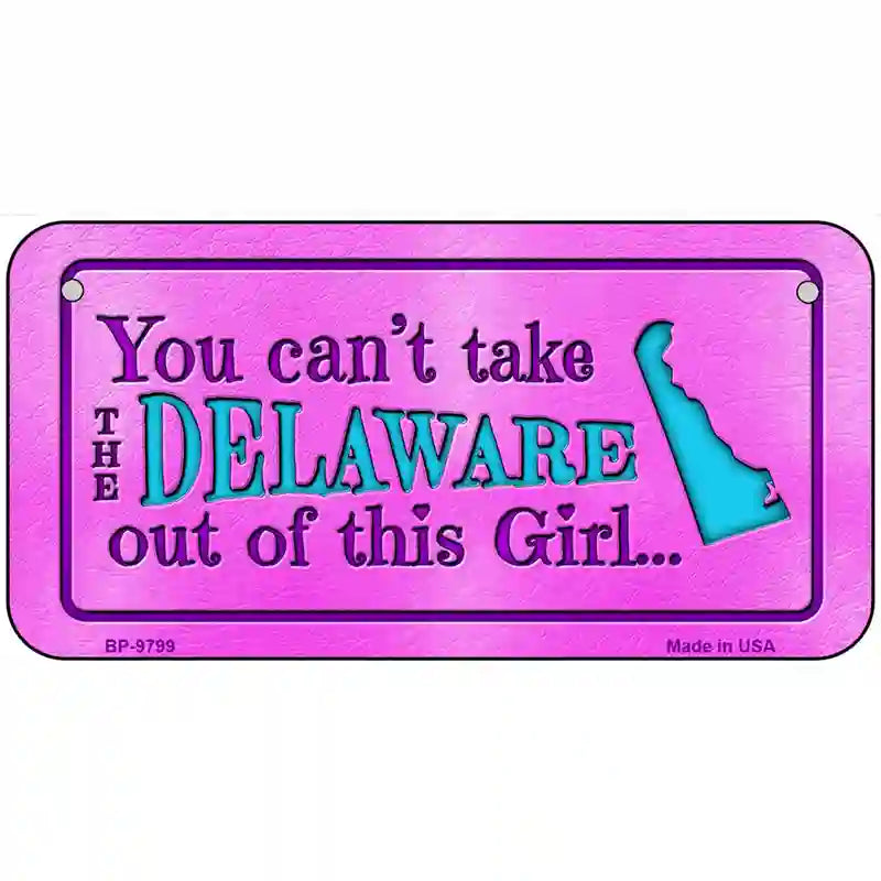 Delaware Girl Novelty Metal License Plate 6" x 3" (BP)