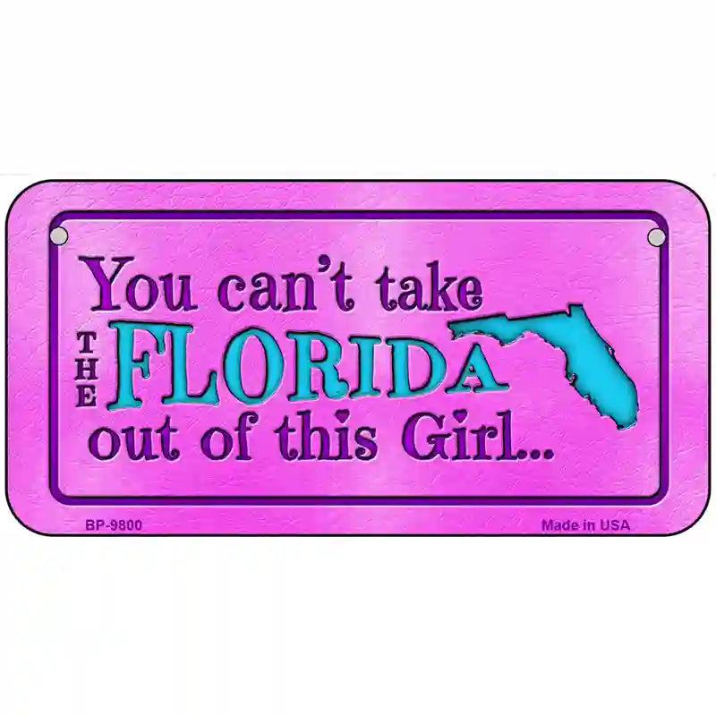 Florida Girl Novelty Metal License Plate 6" x 3" (BP)