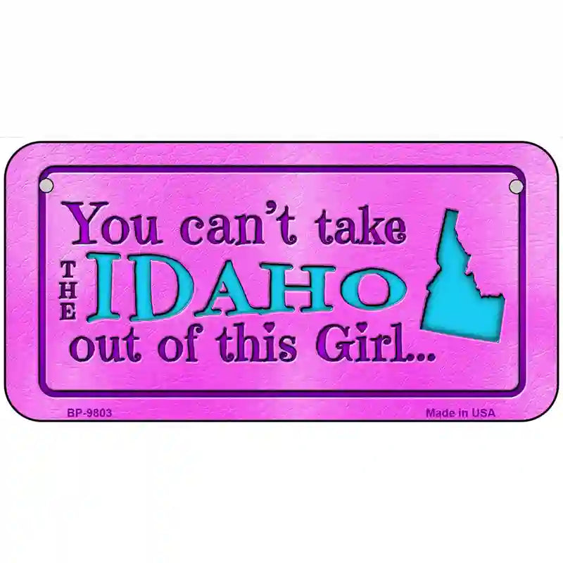 Idaho Girl Novelty Metal License Plate 6" x 3" (BP)