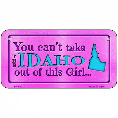 Idaho Girl Novelty Metal License Plate 6" x 3" (BP)