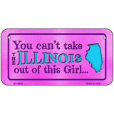 Illinois Girl Novelty Metal License Plate 6" x 3" (BP)