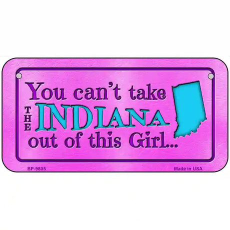 Indiana Girl Novelty Metal License Plate 6" x 3" (BP)