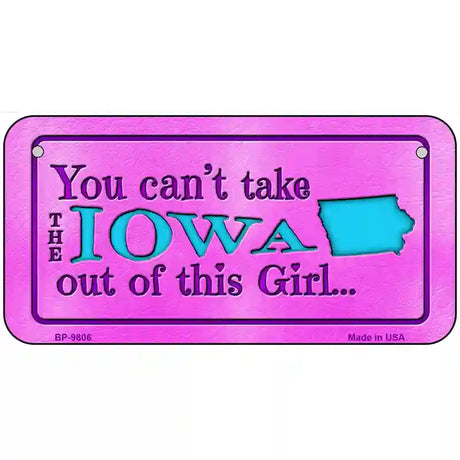 Iowa Girl Novelty Metal License Plate 6" x 3" (BP)