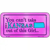 Kansas Girl Novelty Metal License Plate 6" x 3" (BP)