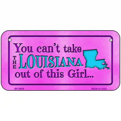 Louisiana Girl Novelty Metal License Plate 6" x 3" (BP)