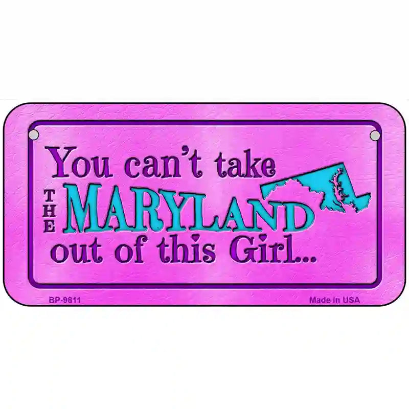 Maryland Girl Novelty Metal License Plate 6" x 3" (BP)